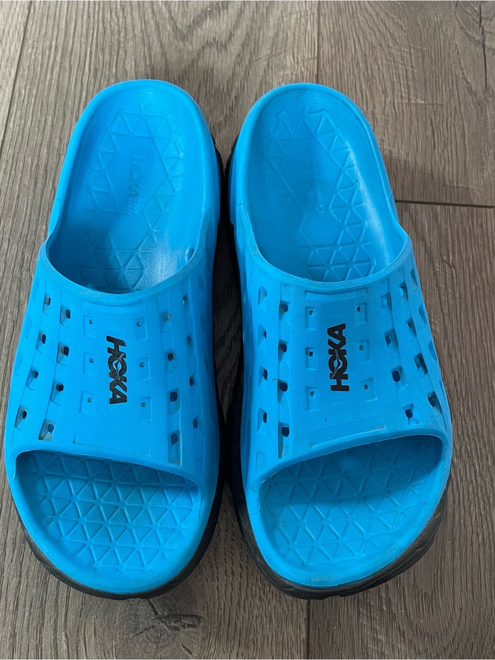 HOKA One Ora Blue Black Men’s 8 Women’s 10 Recovery Slides Sandals - Picture 2 of 11